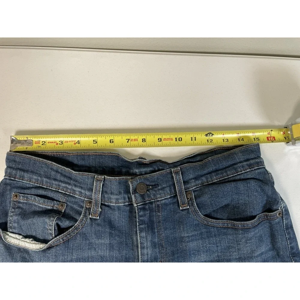 Women's LEVI'S Shorts 30 Blue Denim Jean Long Western Retro Levis‎ Summer Casual